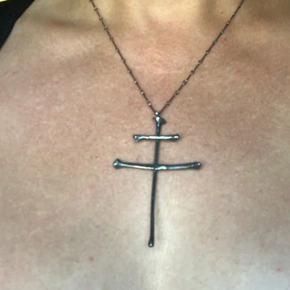 Bloodmilk Medium Lorraine Cross Necklace original retired design gothic dark 🦇 - Picture 5 of 5